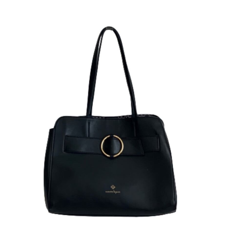 Nanette Lepore Purse Handbag McKenna Black Shouter Tote Handbag Bag